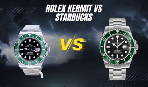 kermit rolex starbucks|starbucks vs kermit green bezel.